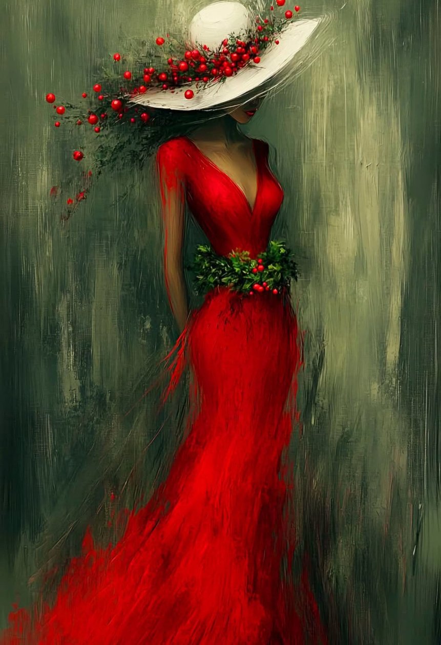 Die Dame in Rot von Blissful