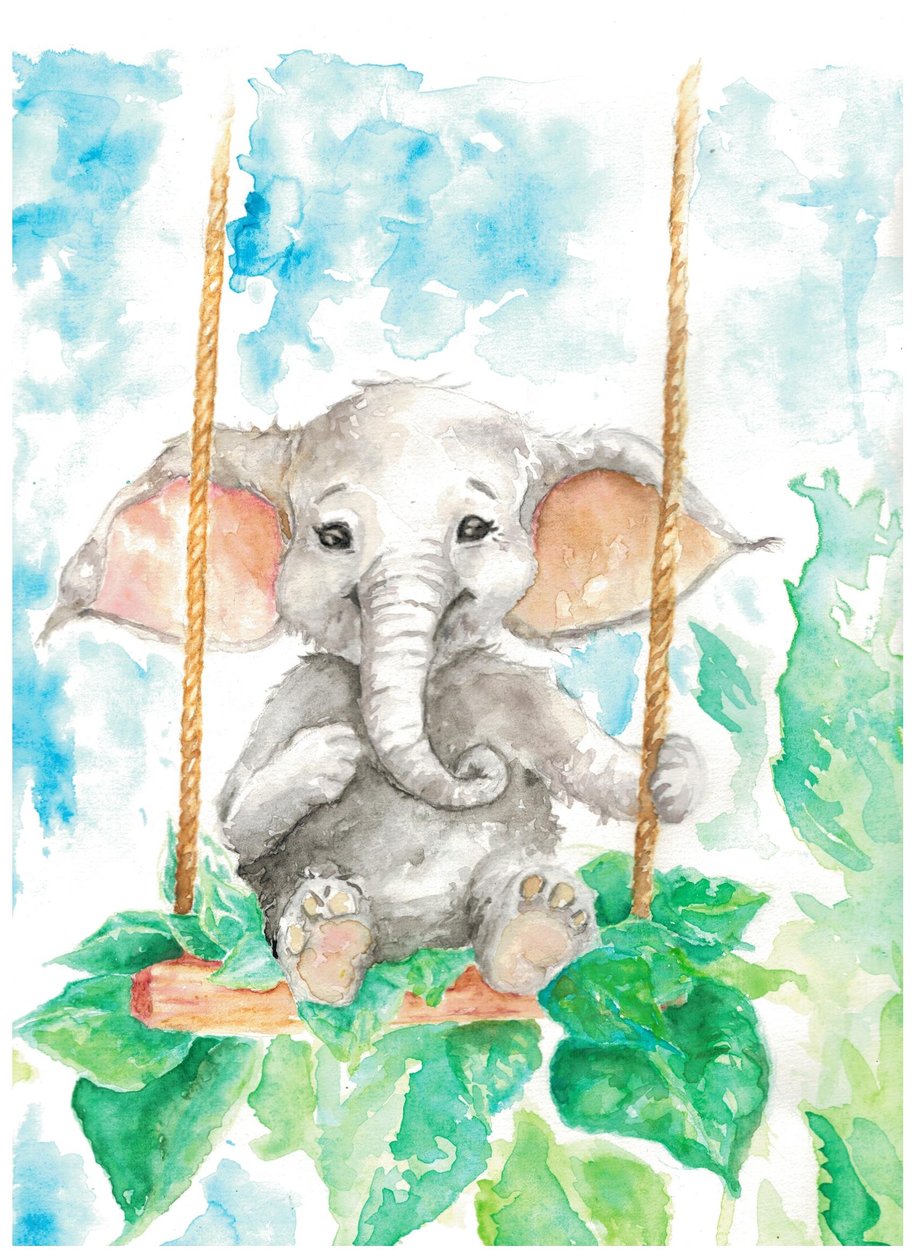 Kleiner, schaukelnder Elefant von Phantalis