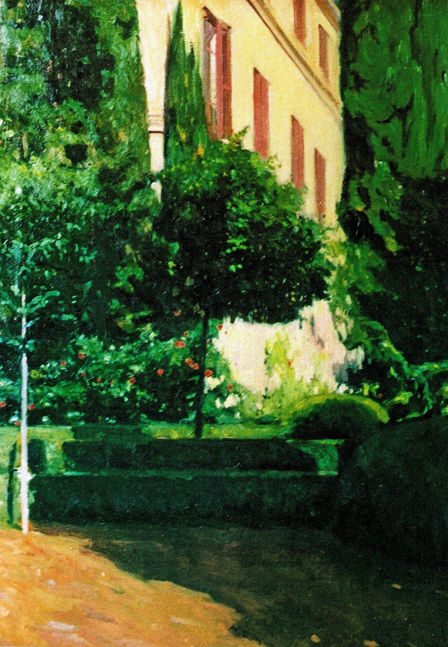 Monforte Garten - Valencianische Malerei von Alejandro Cabeza