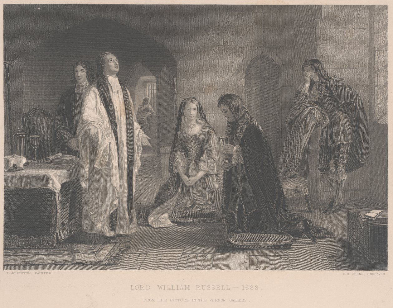Lord William Russell empfängt die Kommunion von A. Johnston