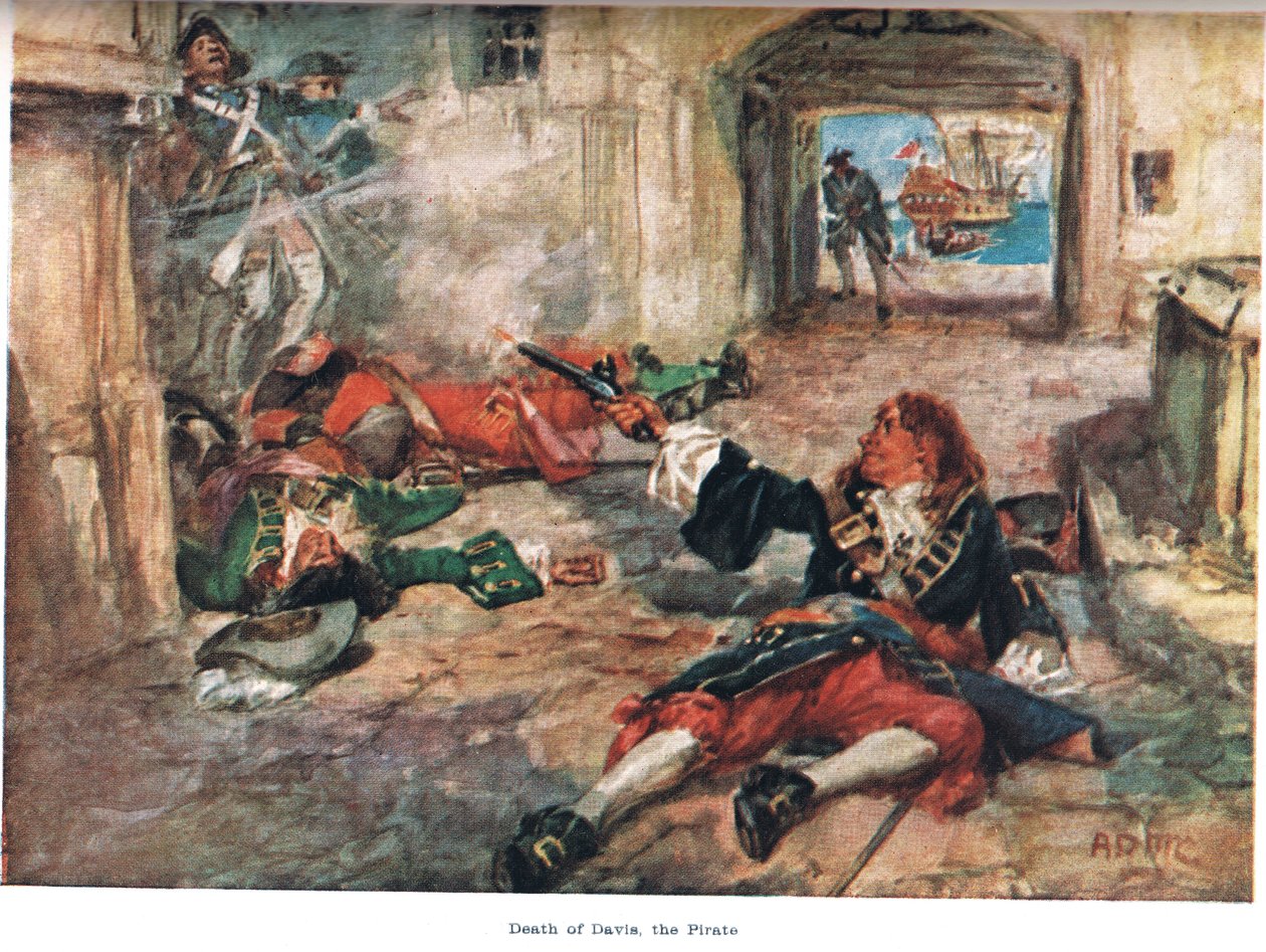 Tod von Davis, dem Piraten, Illustration aus 