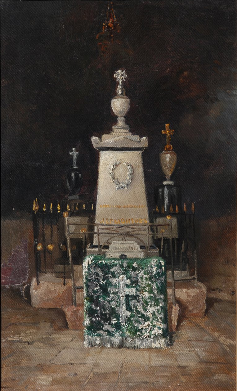 Lermontovs Grabstein in Tarkhany, 1883 von A.S. Mezentsov