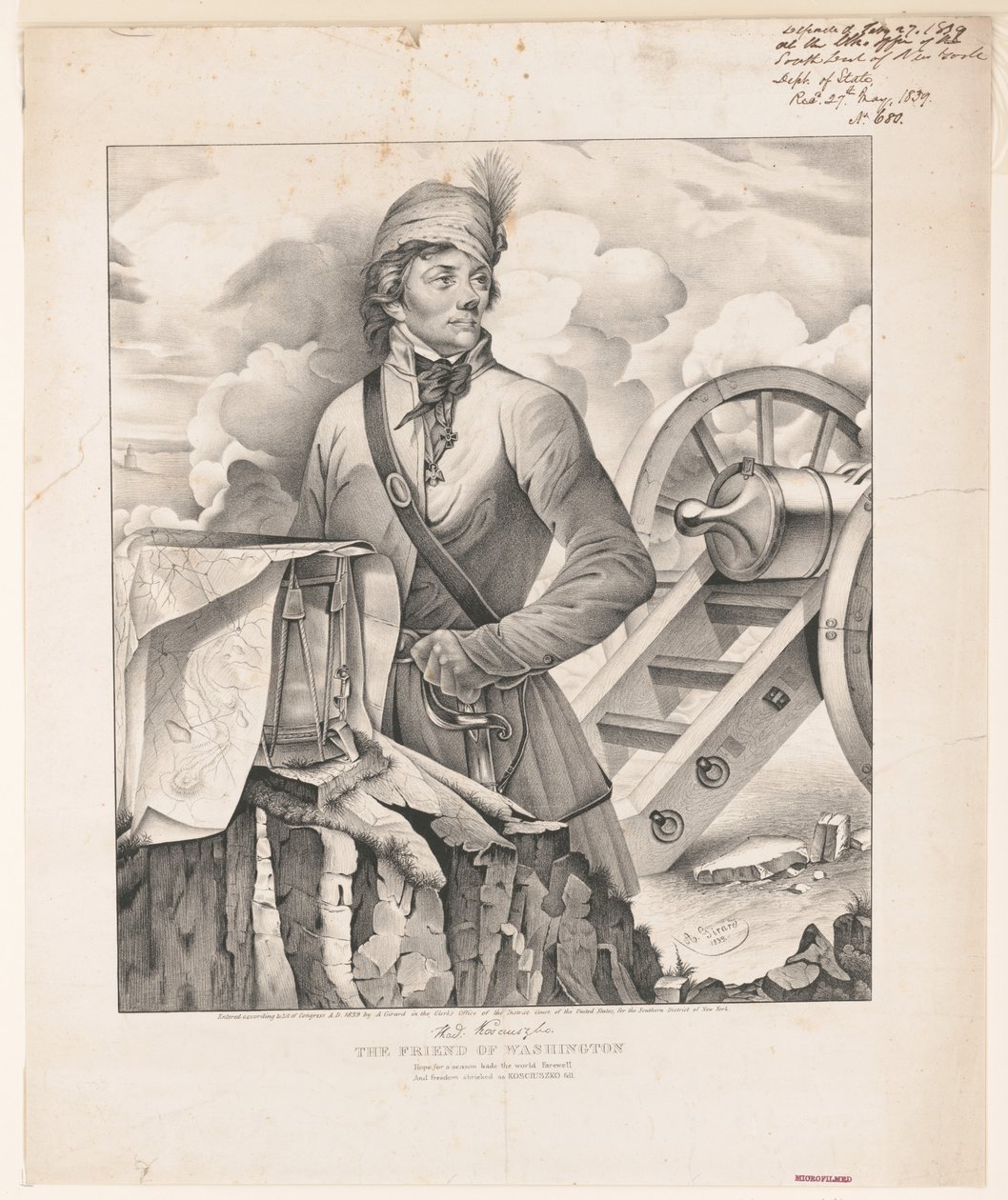 Thaddeus Kosciuszko, der Freund von Washington von A. Girard