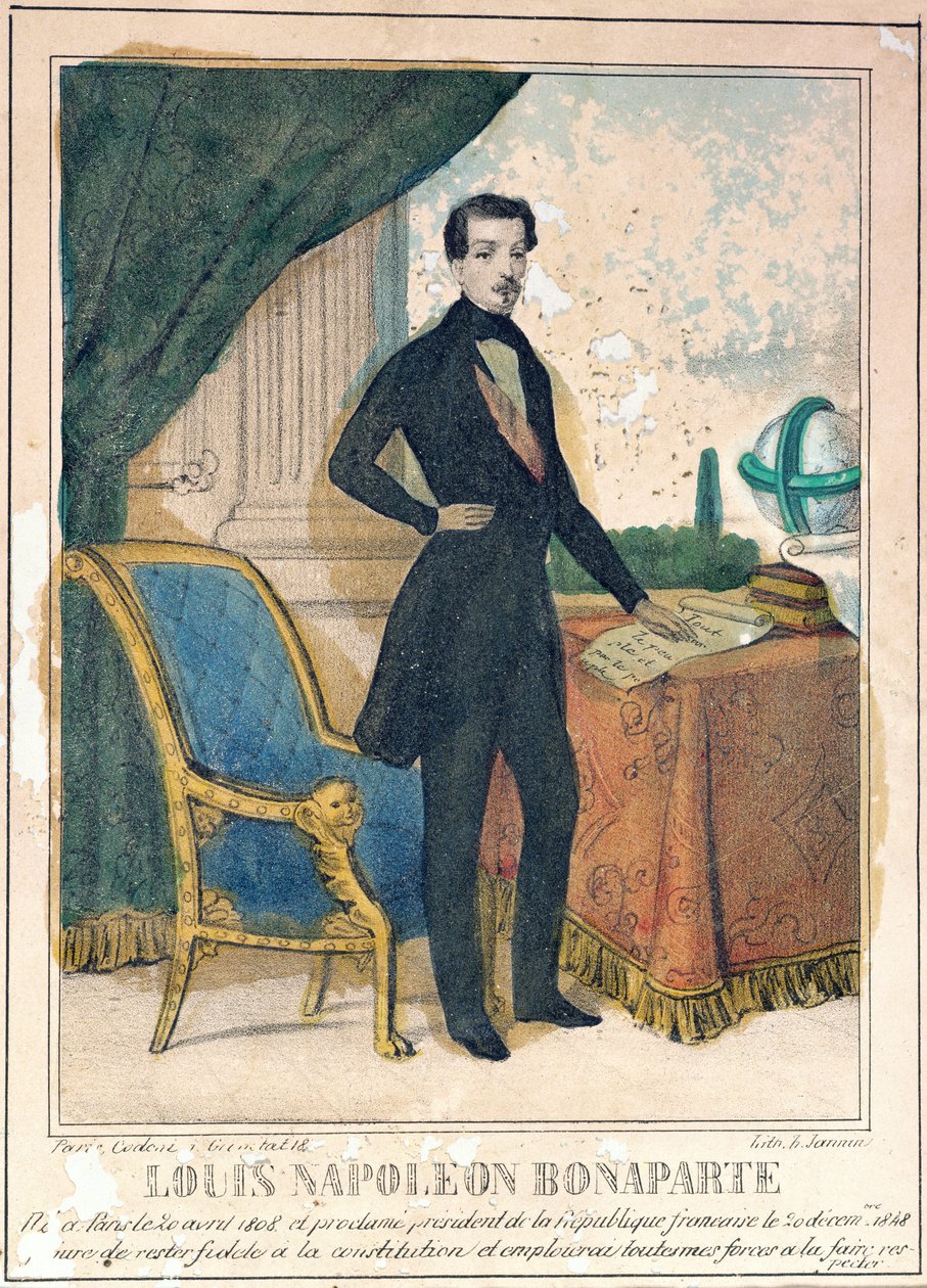 Louis-Napoleon Bonaparte (1808-73), zukünftiger Napoleon III, ca. 1849 von A. Jannin
