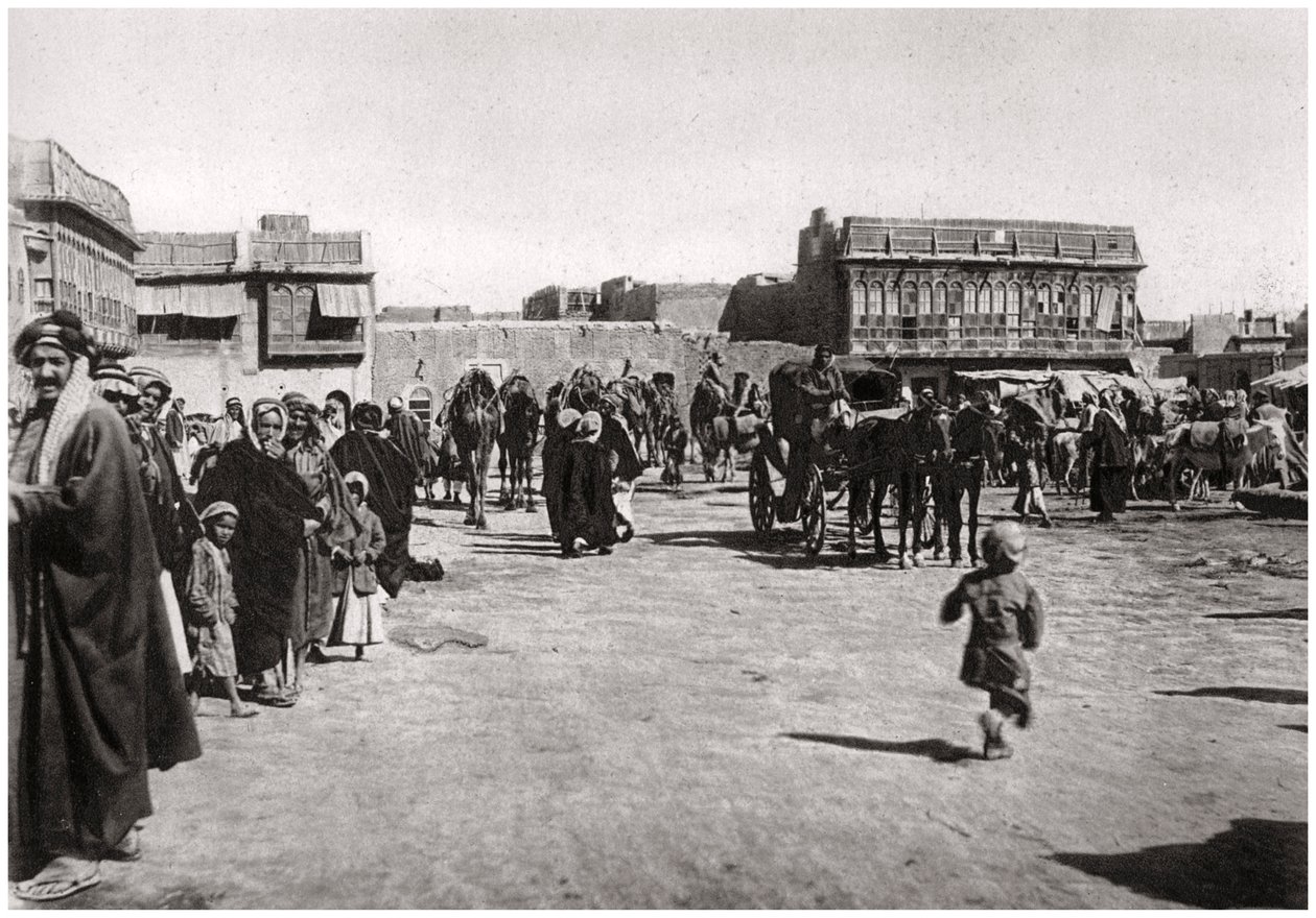 Der Basarplatz in Basra, Irak, 1925 von A. Kerim