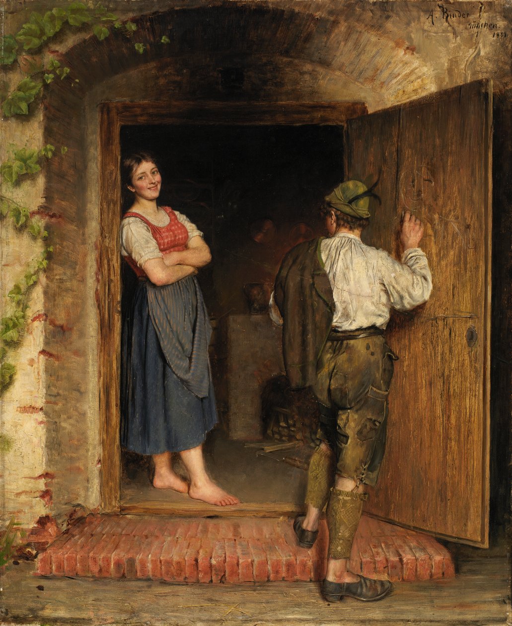 Zeichnung auf Tür, 1887 von A. Rinder