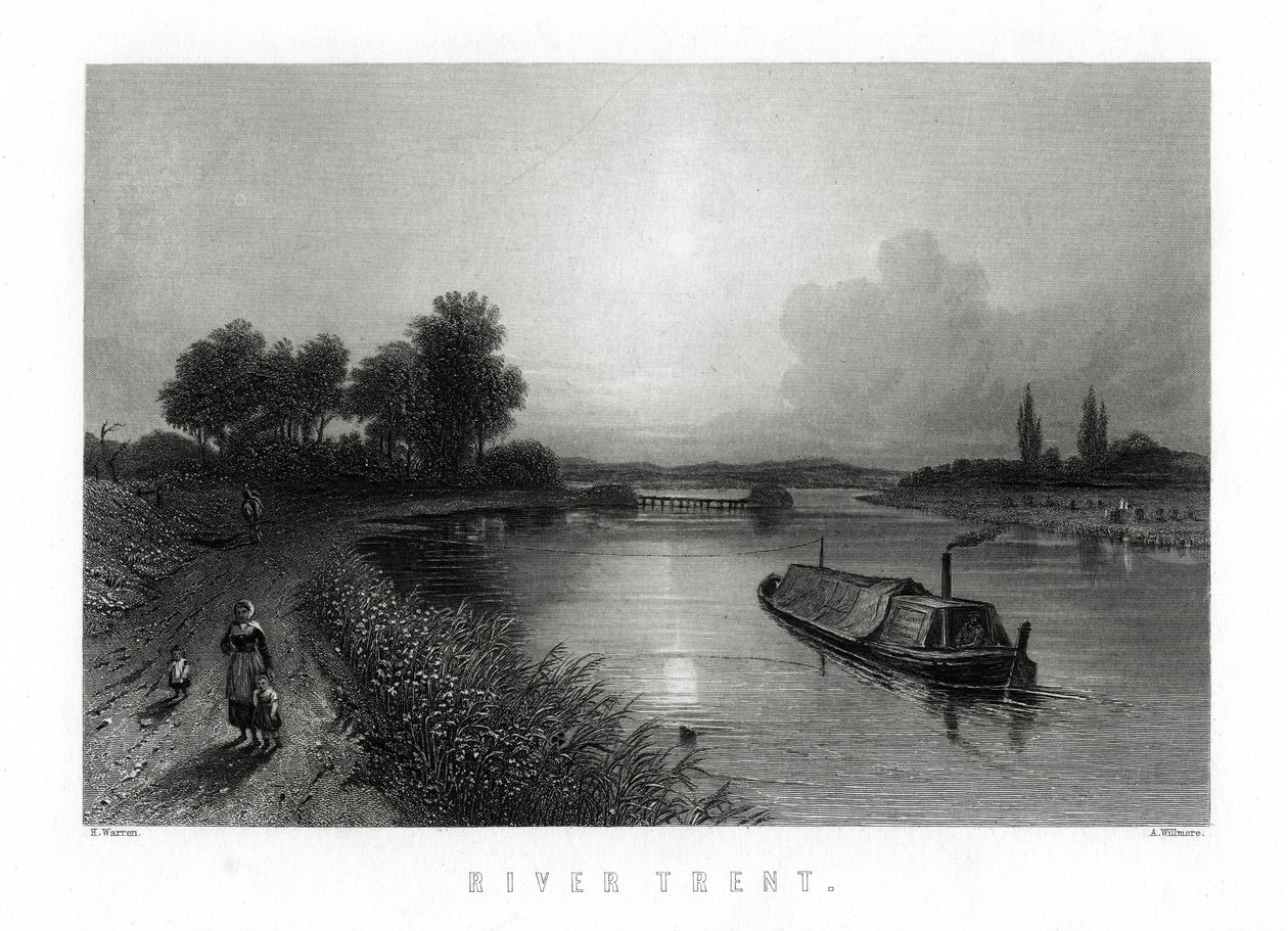 Der Fluss Trent, England, 1883 von A. Willmore