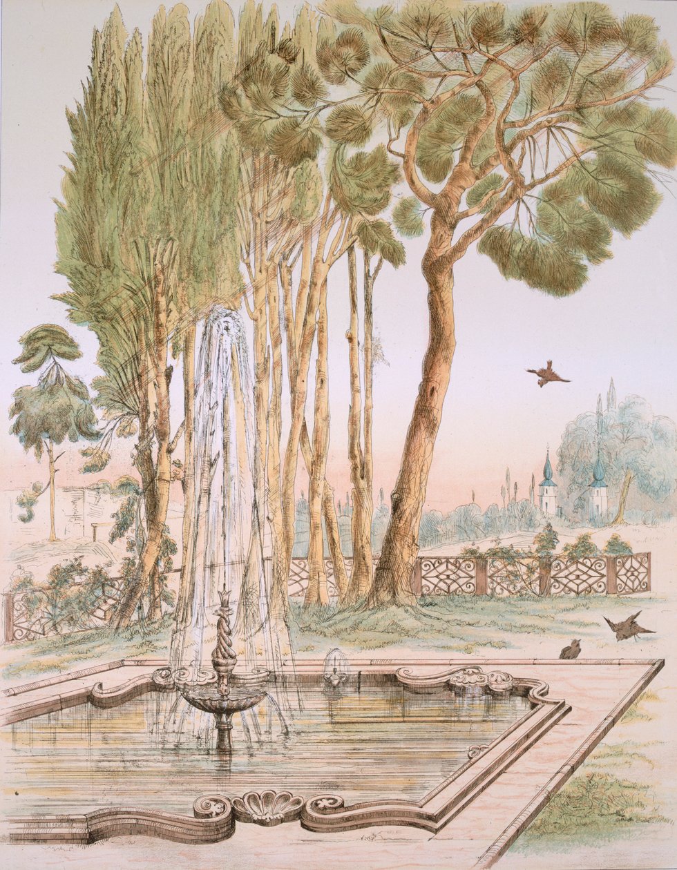 Ein Garten in der Türkei, veröffentlicht 1883 von A. de Beaumont