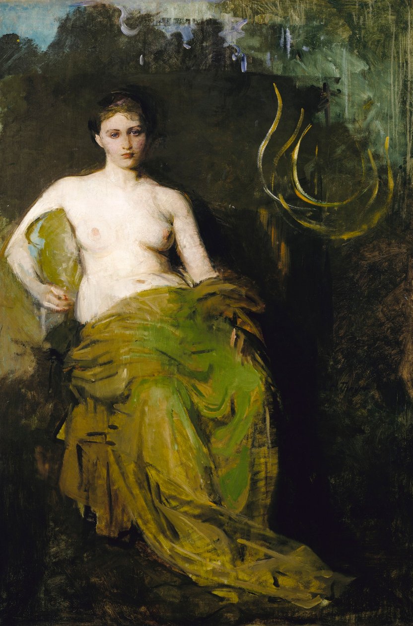 Halb bekleidete Figur von Abbott Handerson Thayer