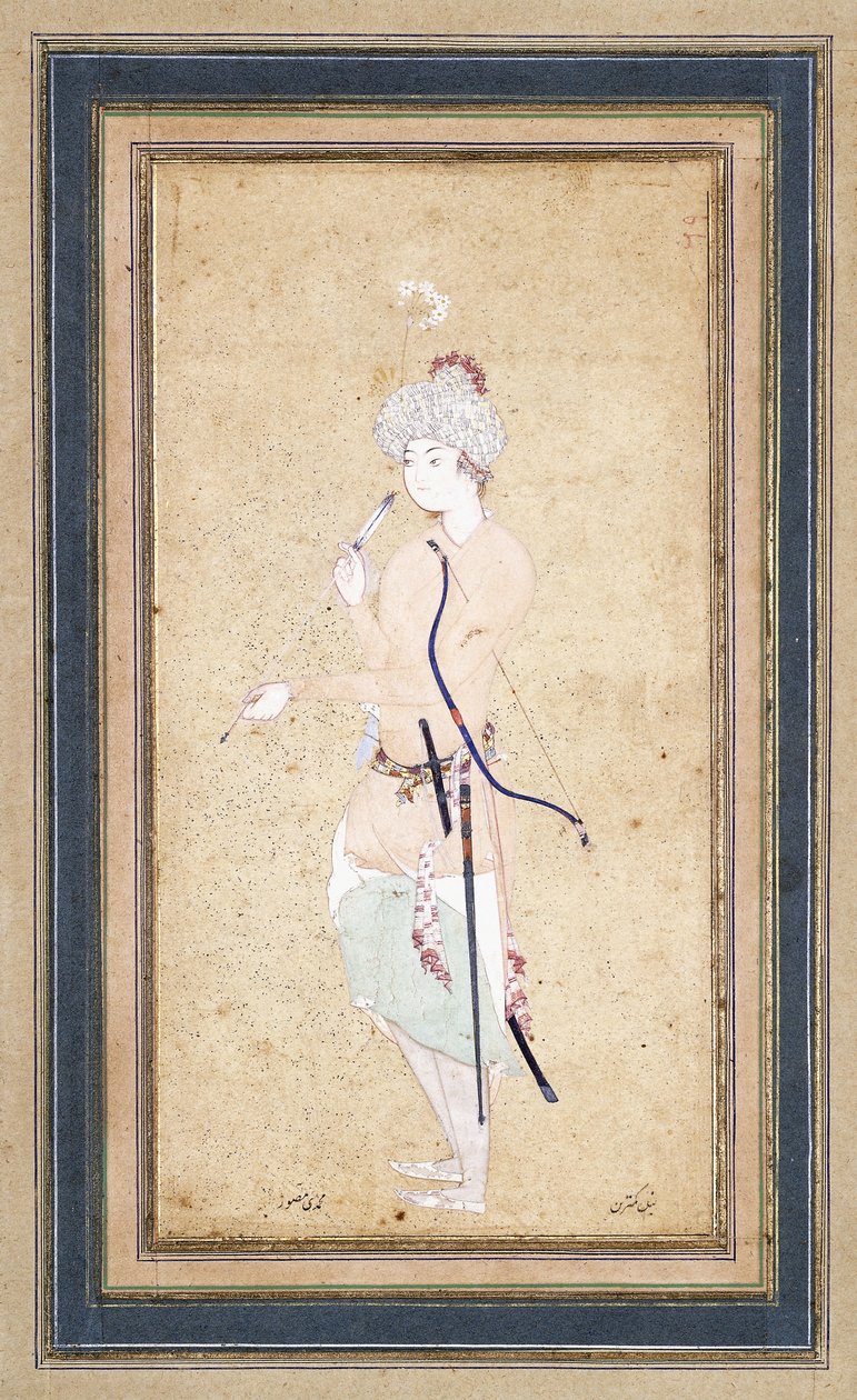 Ein junger Bogenschütze, ca. 1580 von Abd Allah Musawwir