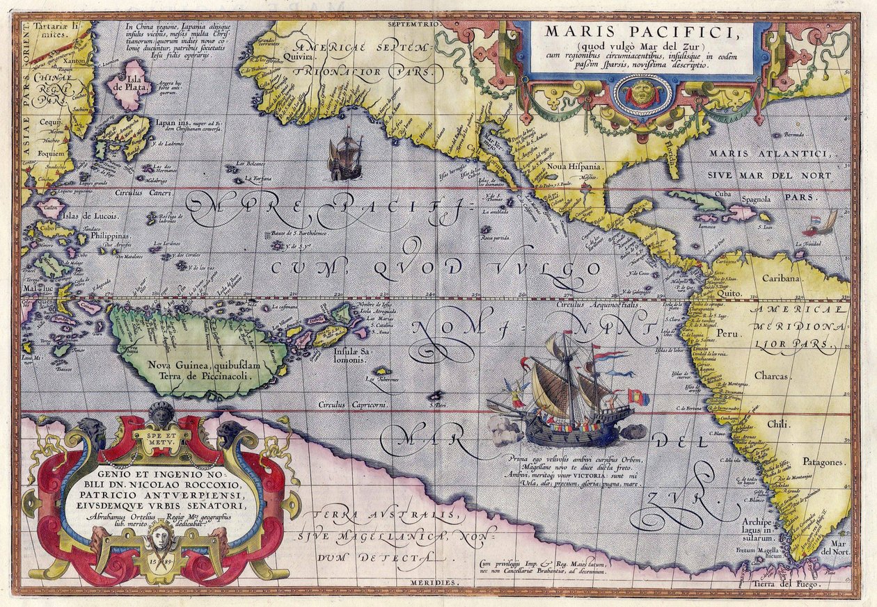 Maris Pacifici von Abraham Ortelius