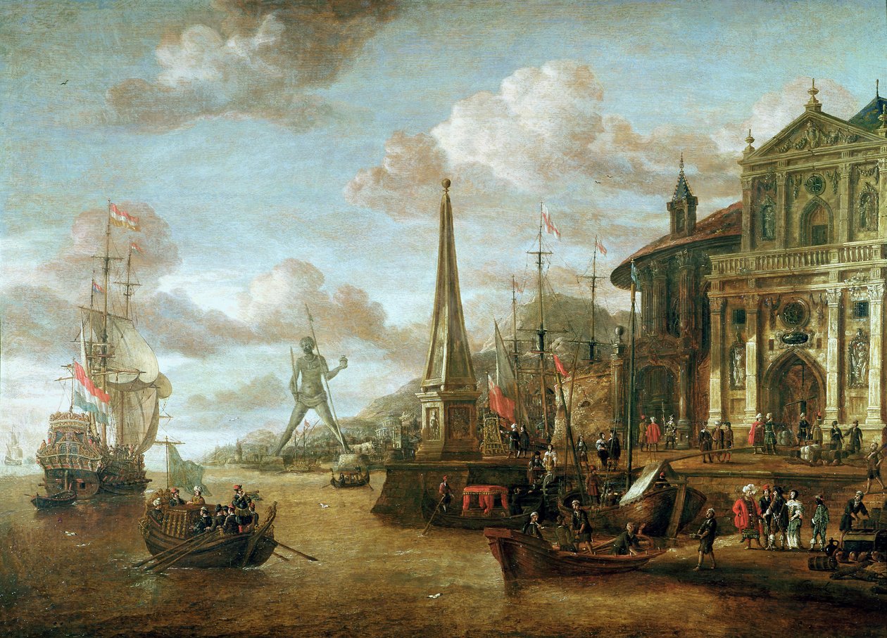 Der Hafen von Rhodos von Abraham Storck