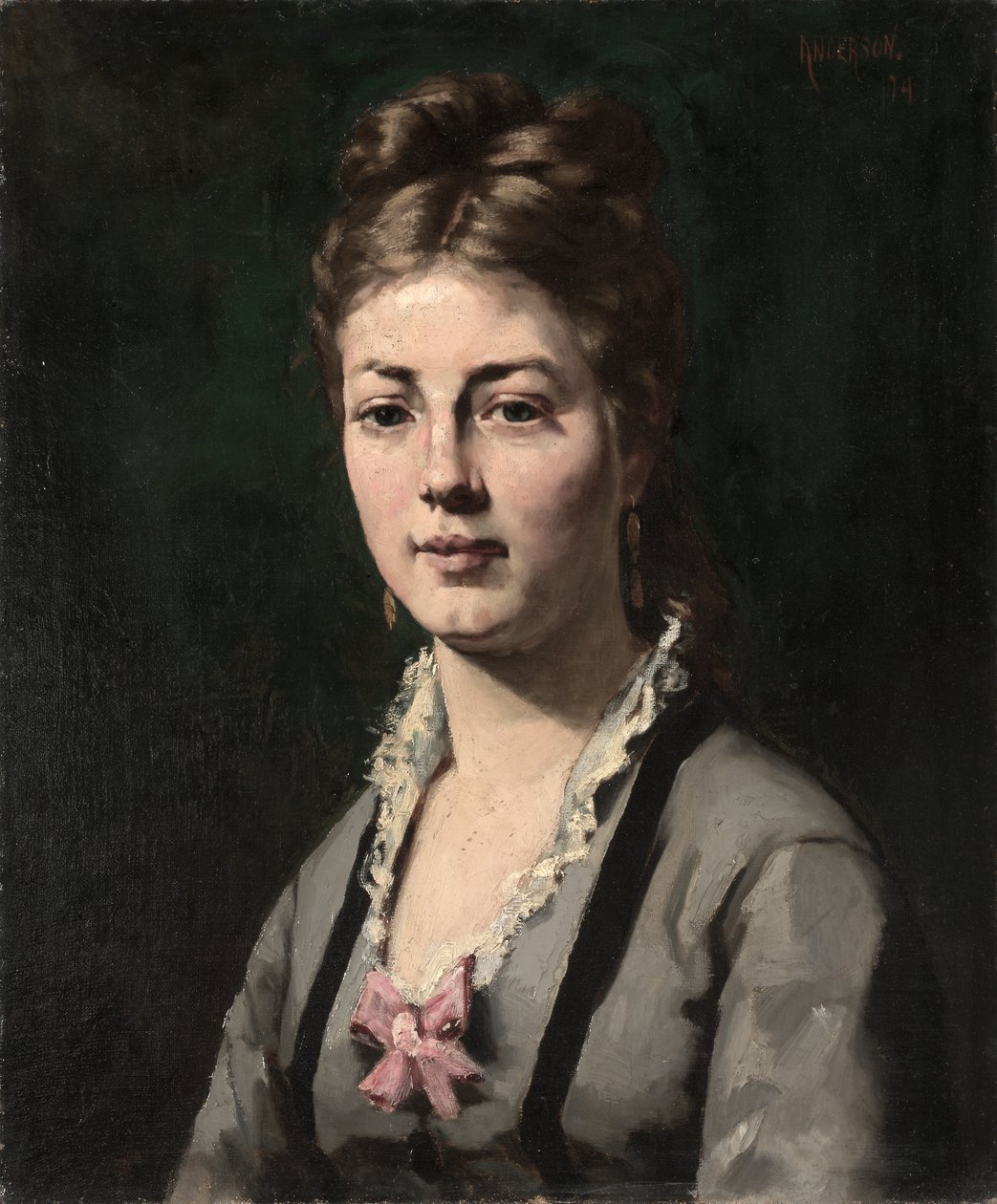 Porträt einer Frau von Abraham Archibald Anderson