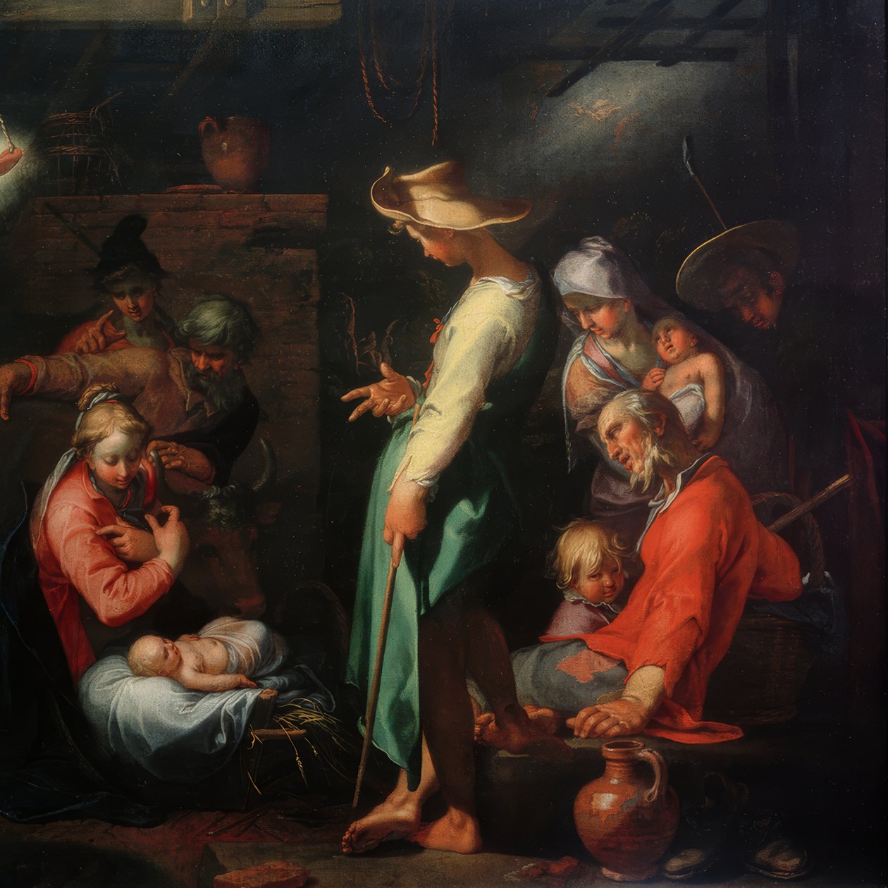 Die Anbetung der Hirten von Abraham Bloemaert