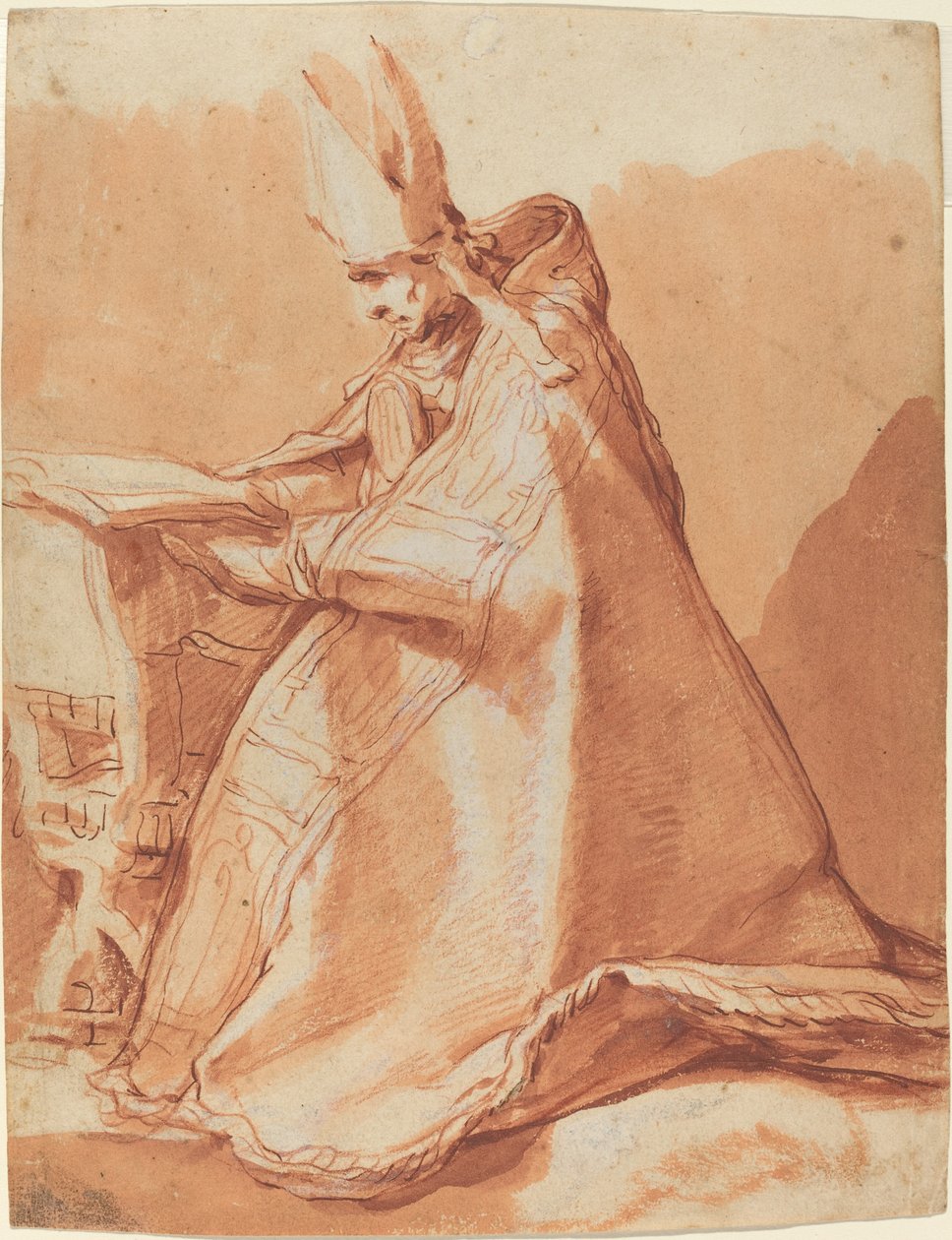 Sitzender Bischof von Abraham Bloemaert
