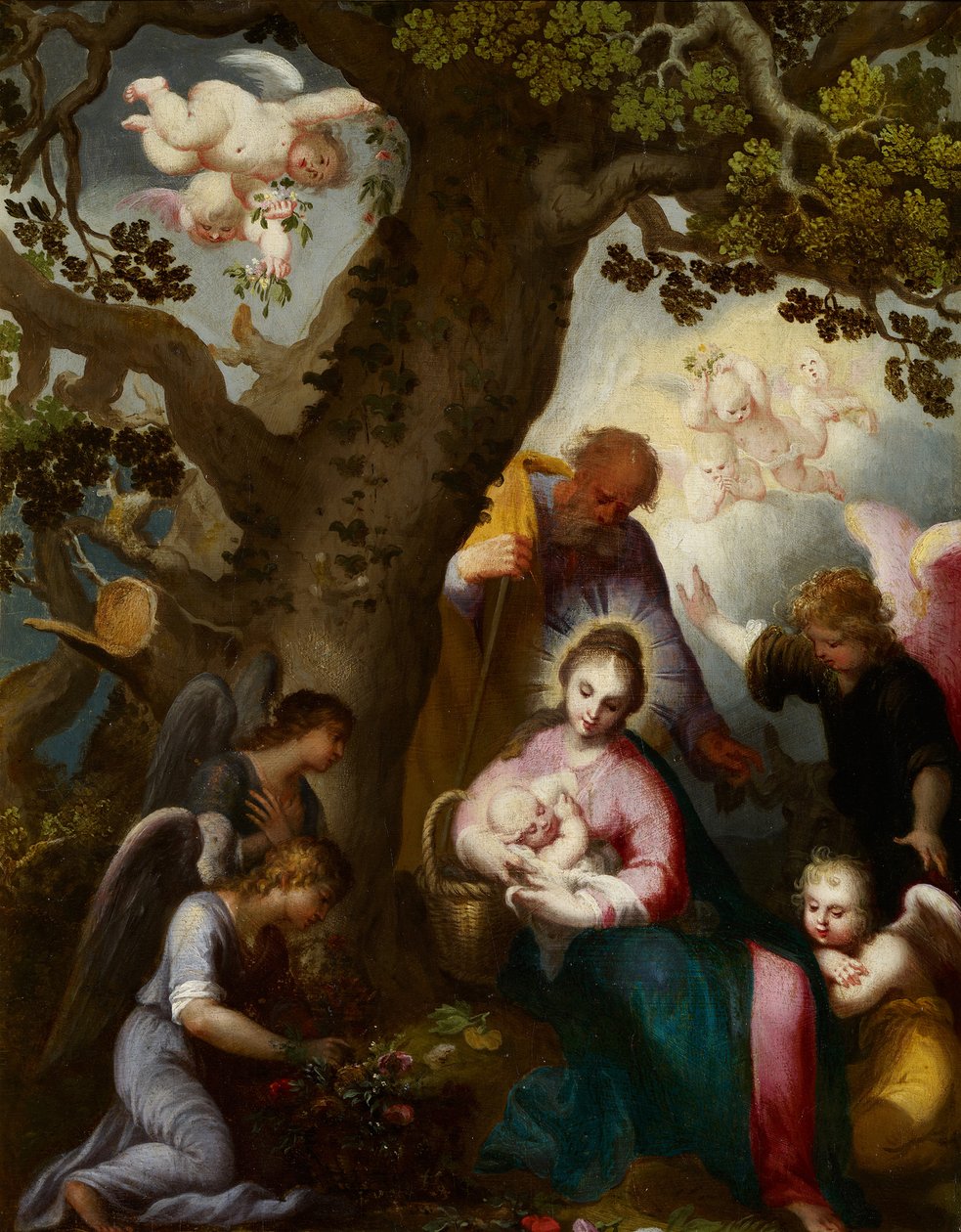 Die Flucht nach Ägypten von Abraham Bloemaert