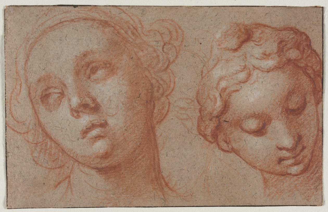 Zwei Frauenköpfe von Abraham Bloemaert