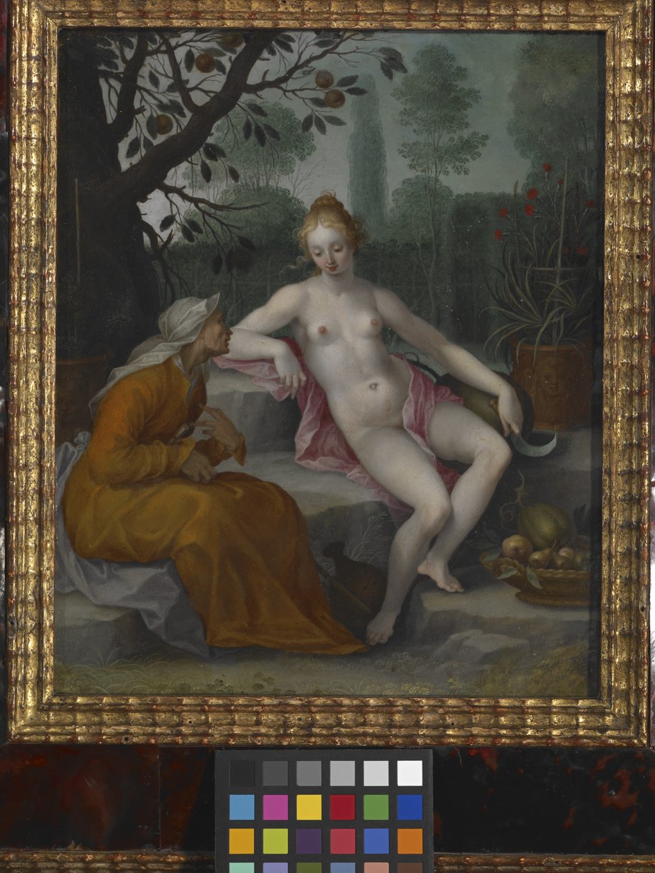 Vertumnus und Pomona von Abraham Bloemaert