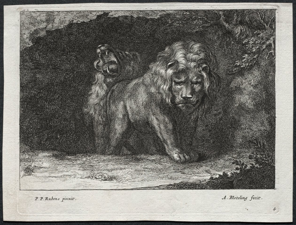 Verschiedene Löwen von Abraham Blooteling