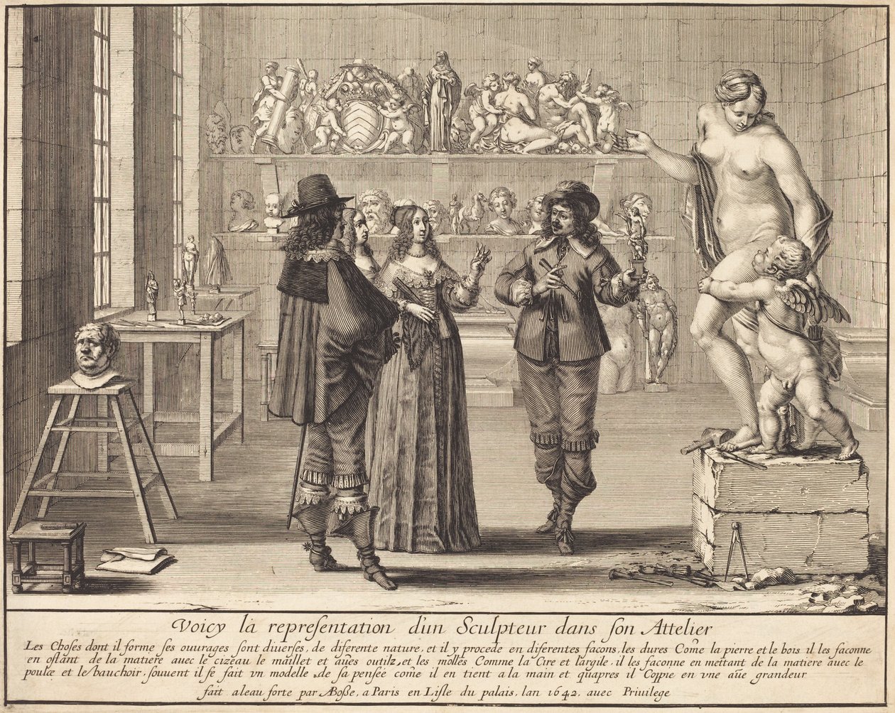 Ein Bildhauer in seinem Atelier von Abraham Bosse