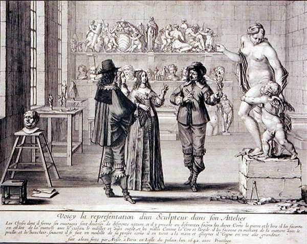Ein Bildhauer in seinem Atelier von Abraham Bosse