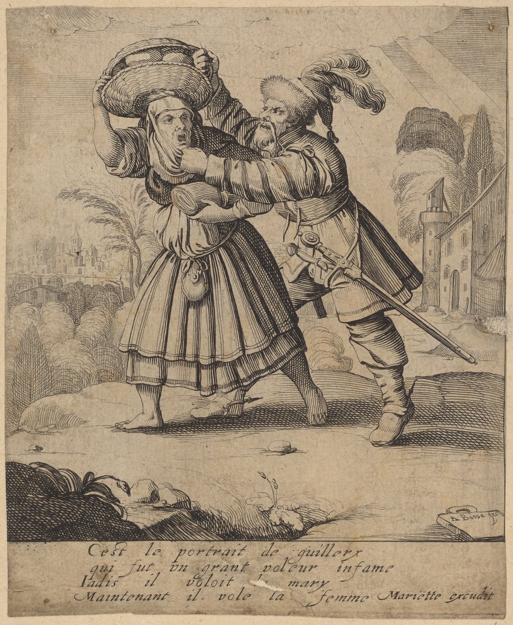 Das ist das Porträt von Guillery... von Abraham Bosse