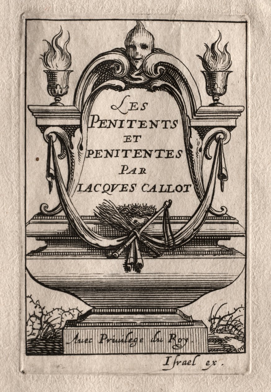 Les Pénitents: Frontispiz von Abraham Bosse