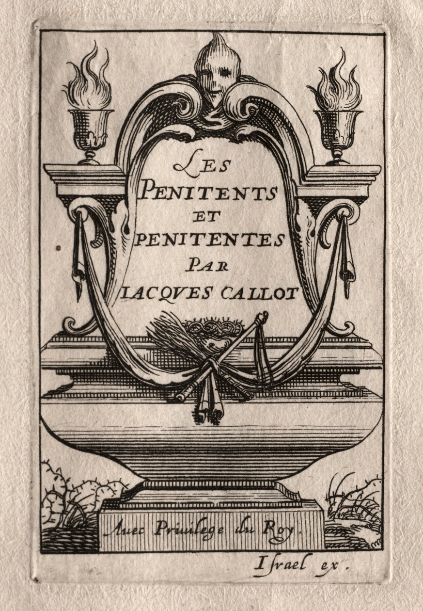 Les Penitents: Frontispiz von Abraham Bosse