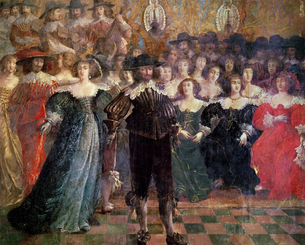Der Hofball (Detail) von Abraham Bosse