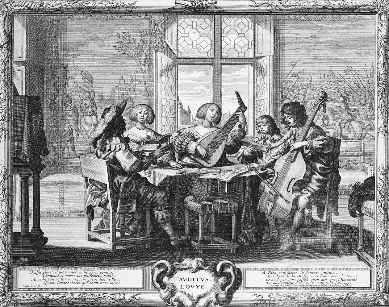 Die fünf Sinne - Hören von Abraham Bosse