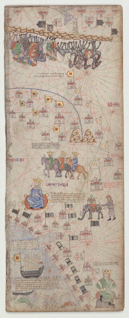Katalanischer Atlas, Blatt 10 von Abraham Cresques