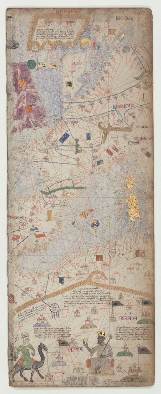 Katalanischer Atlas, Blatt 6, 1375 von Abraham Cresques