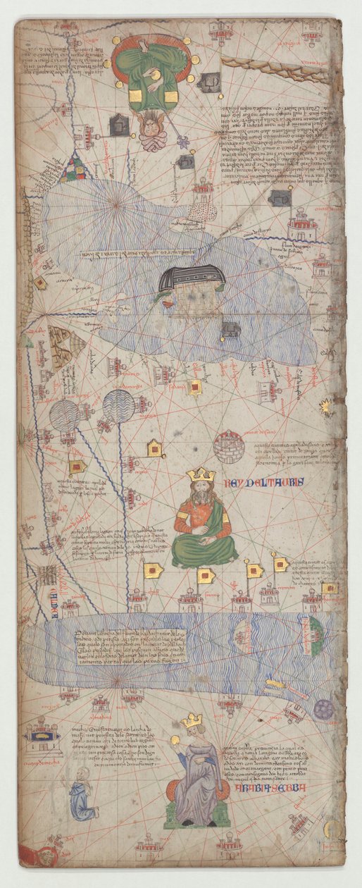 Katalanischer Atlas, Blatt 9, 1375 von Abraham Cresques