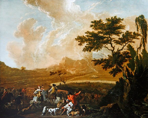 Eine Jagdgesellschaft von Abraham Danielsz. Hondius