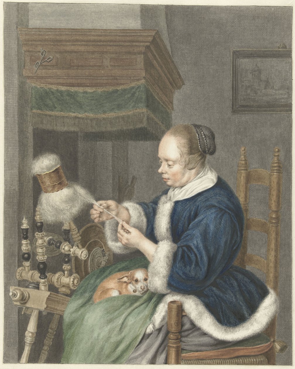Die Spinnerin von Abraham Delfos