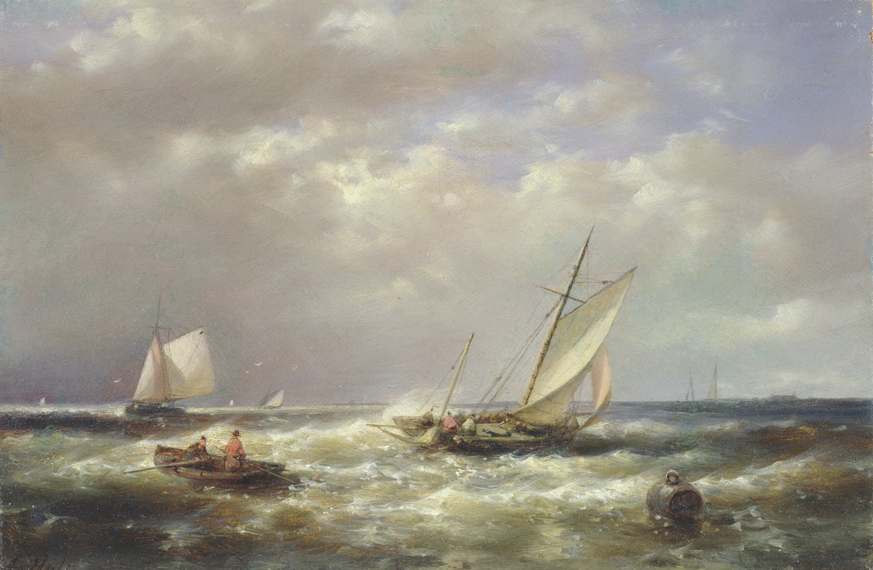 Fischerboote vor der Küste von Abraham Hulk
