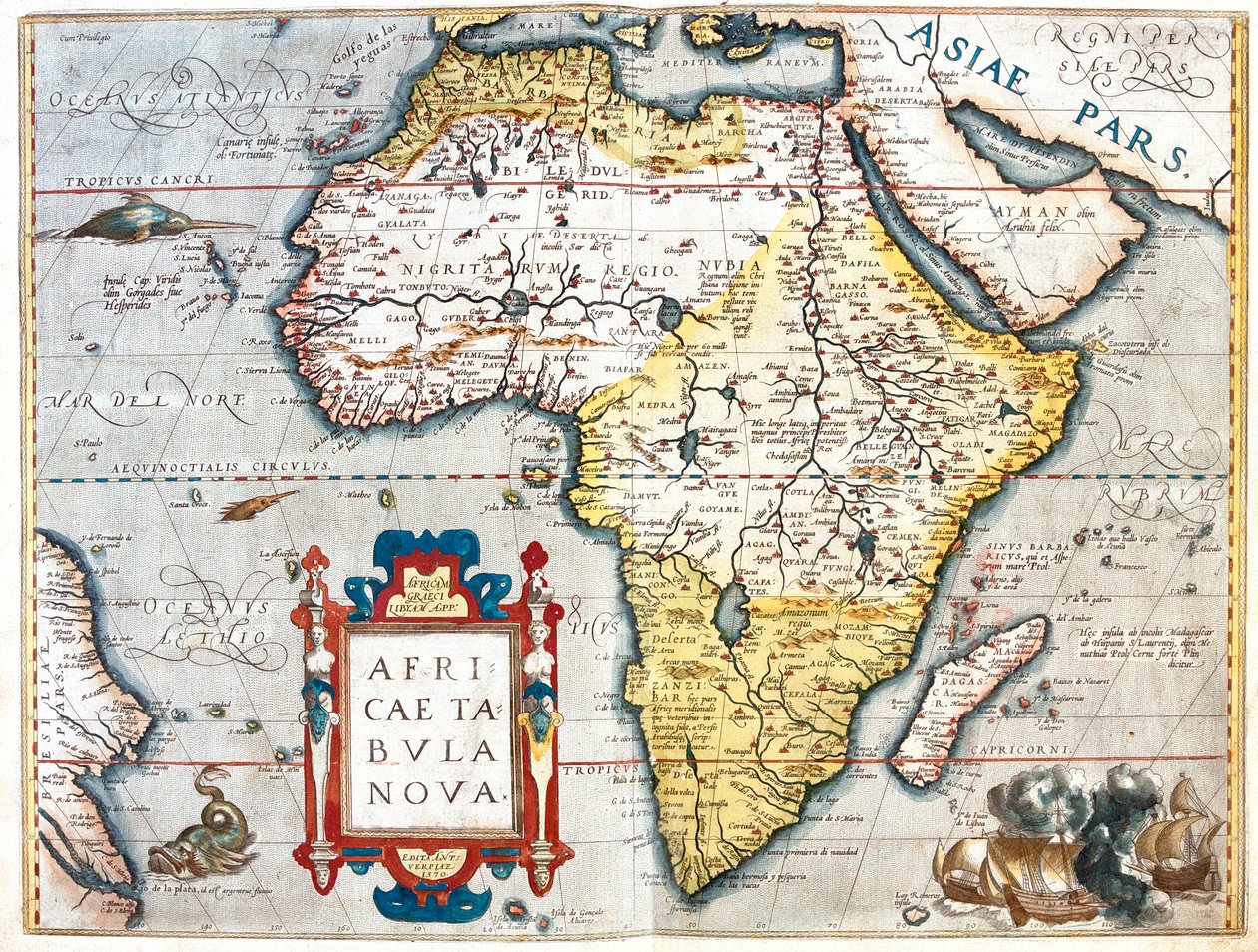 Afrika von Abraham Ortelius