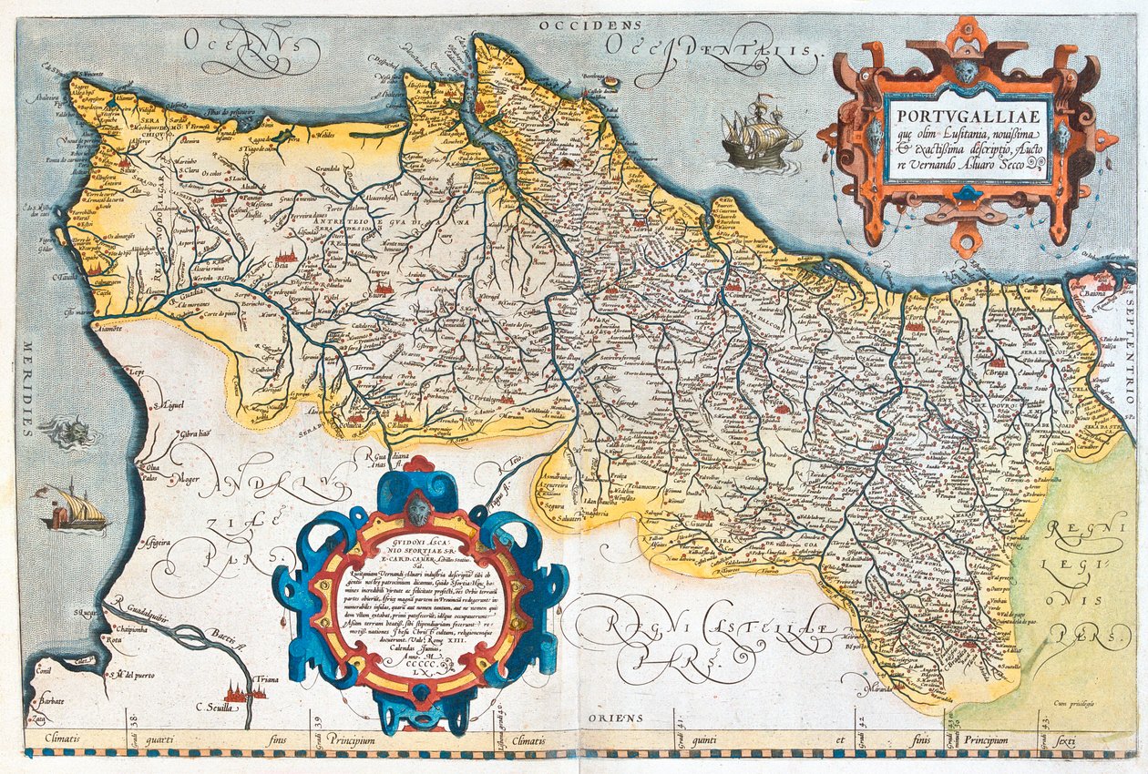Portugal von Abraham Ortelius