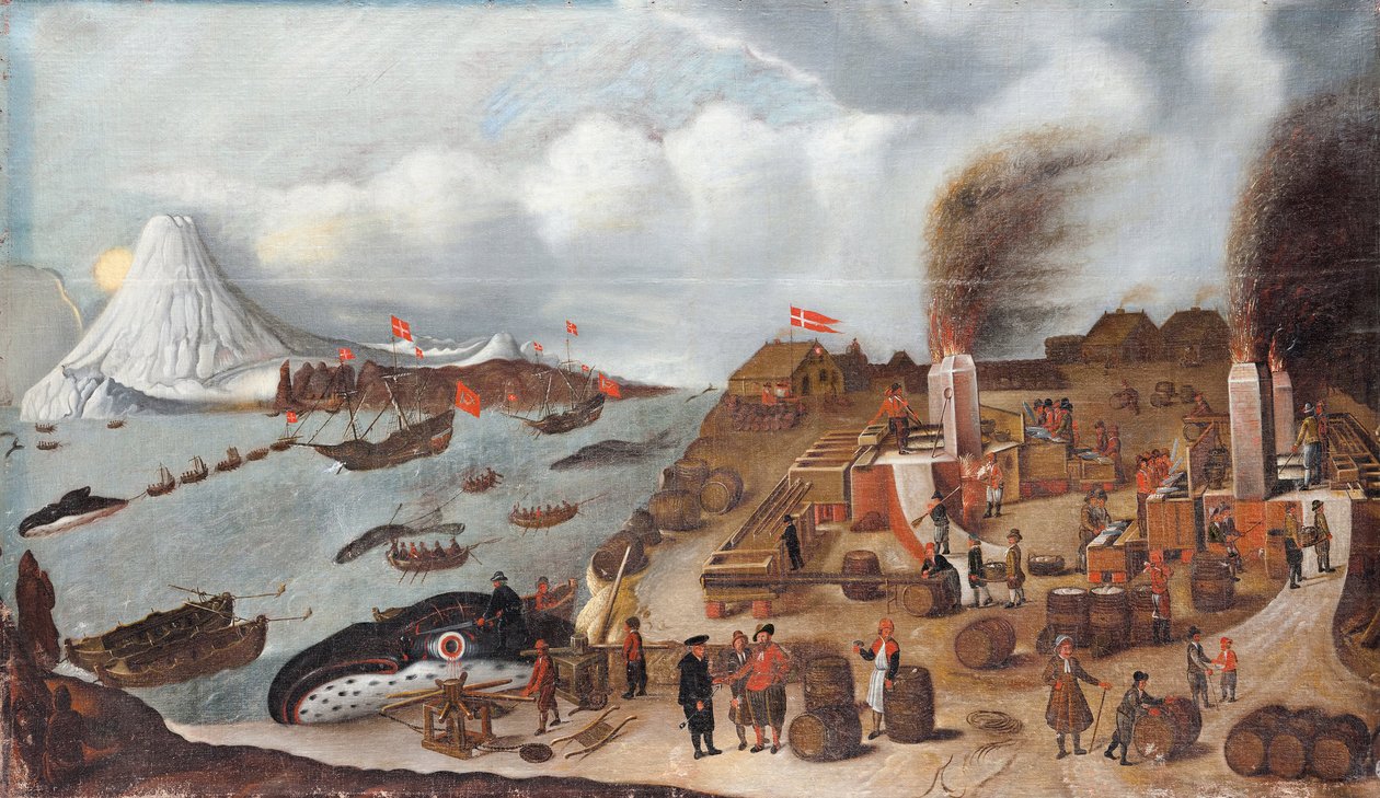 Dänische Walfangstation, 1634 von Abraham Speeck