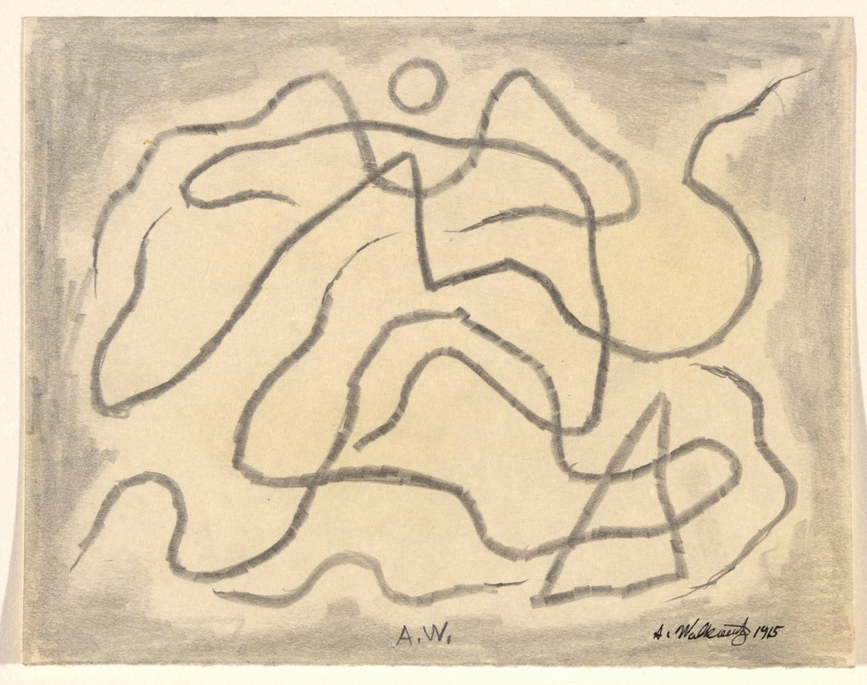 Rhythmische Linien (Abstraktion) von Abraham Walkowitz