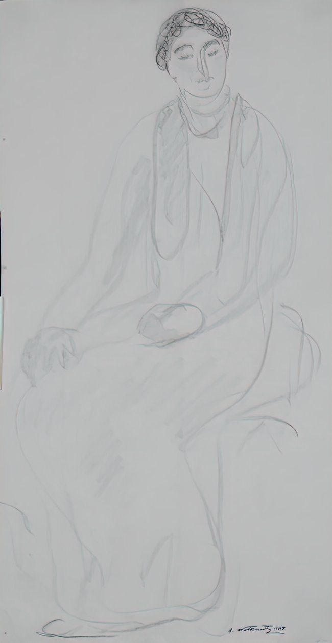 Sitzende Frau, 1907 von Abraham Walkowitz