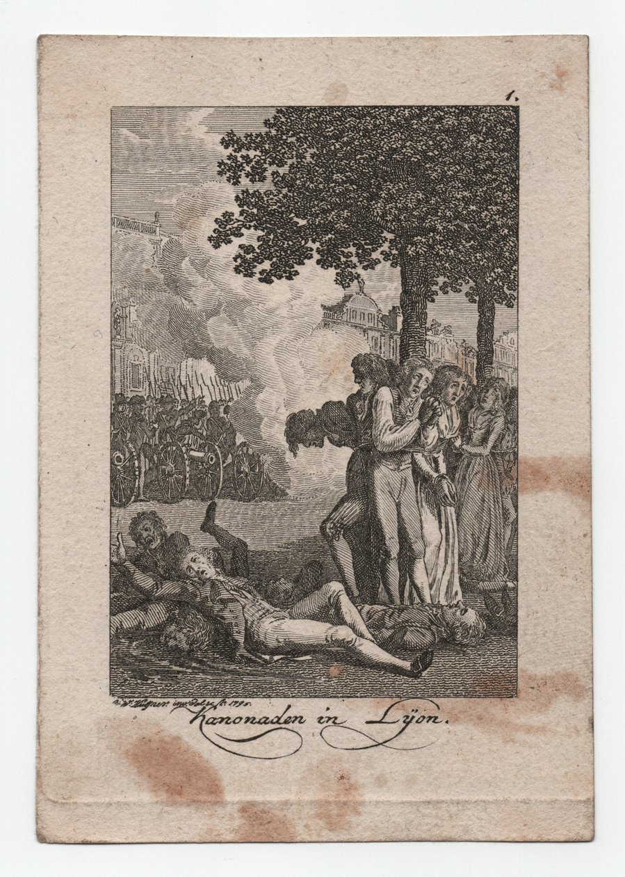 Kanonenfeuer in Lyon von Abraham Wolfgang Küffner