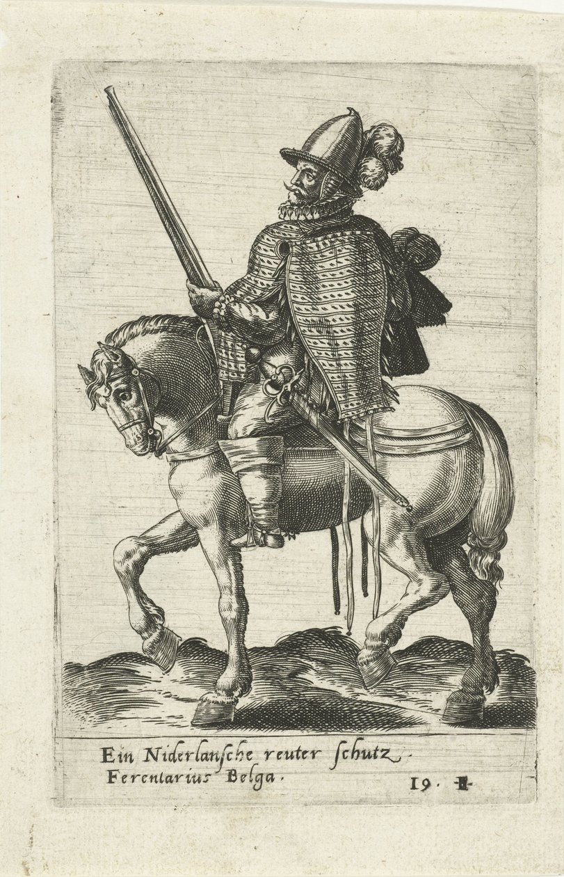 Niederländischer Reiter mit Gewehr von Abraham de Bruyn (attributed to)