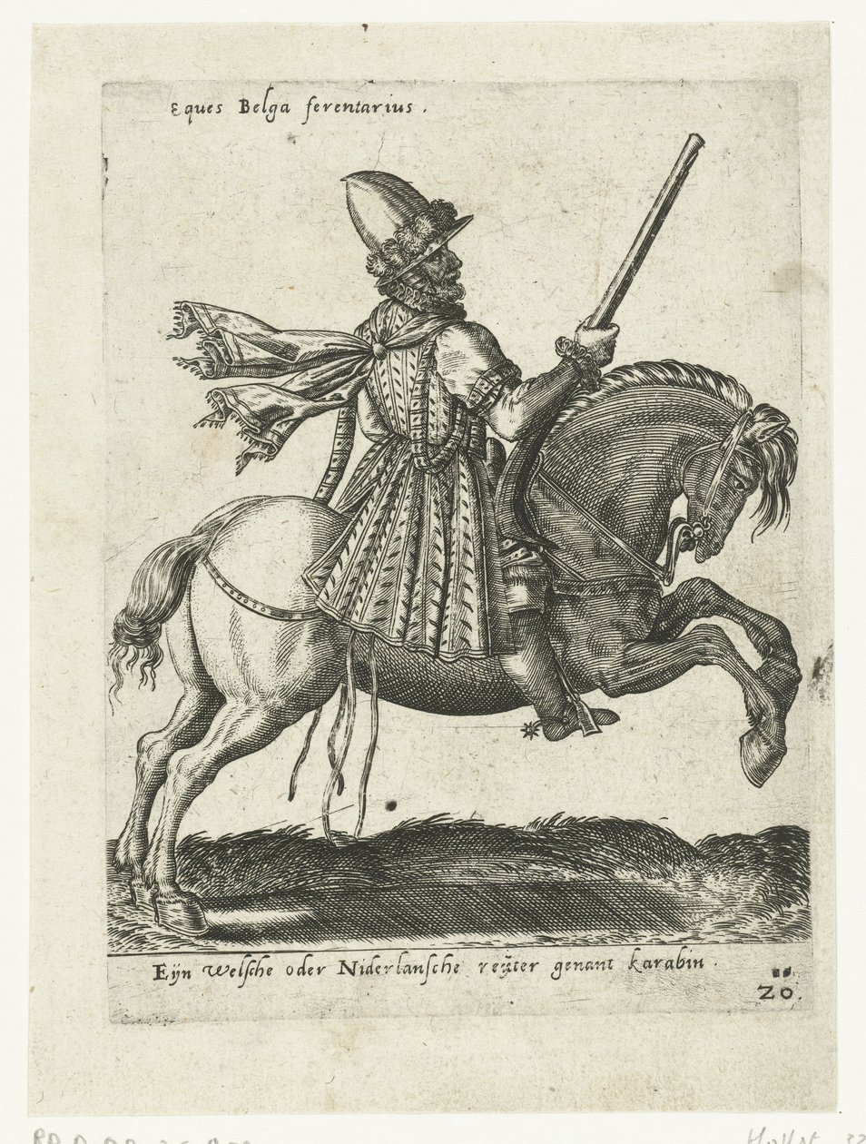 Niederländischer Reiter mit Karabiner von Abraham de Bruyn (attributed to)