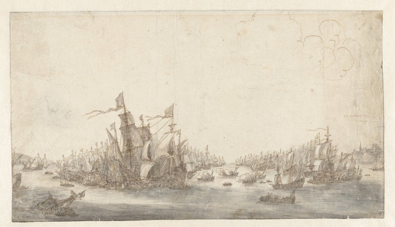 Die Seeschlacht bei Duins von Abraham de Verwer