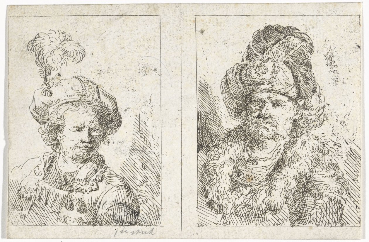 Zwei Männerbüsten von Abraham van Strij (I)