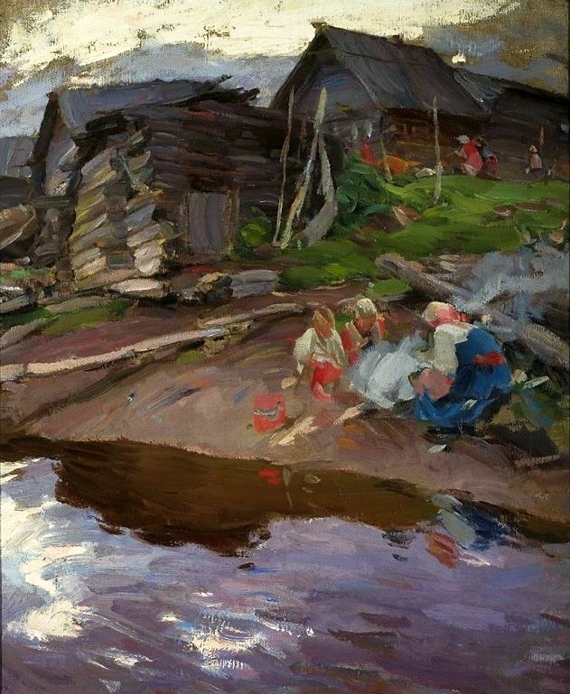 Am Abend von Abram Efimovich Arkhipov
