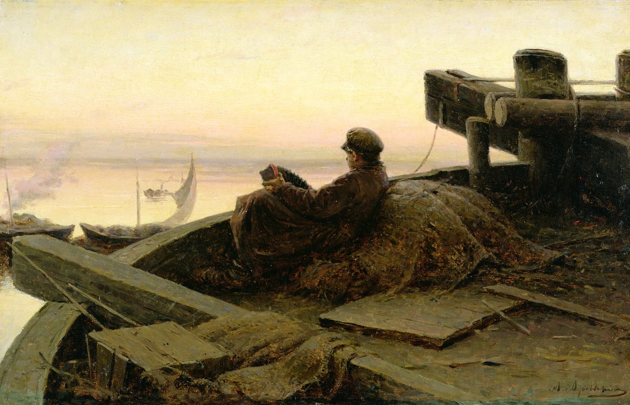 Am Fluss Wolga, 1889 von Abram Efimovich Arkhipov