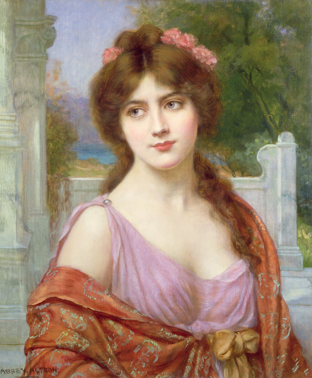 Mädchen in römischem Kostüm von Aby Altson