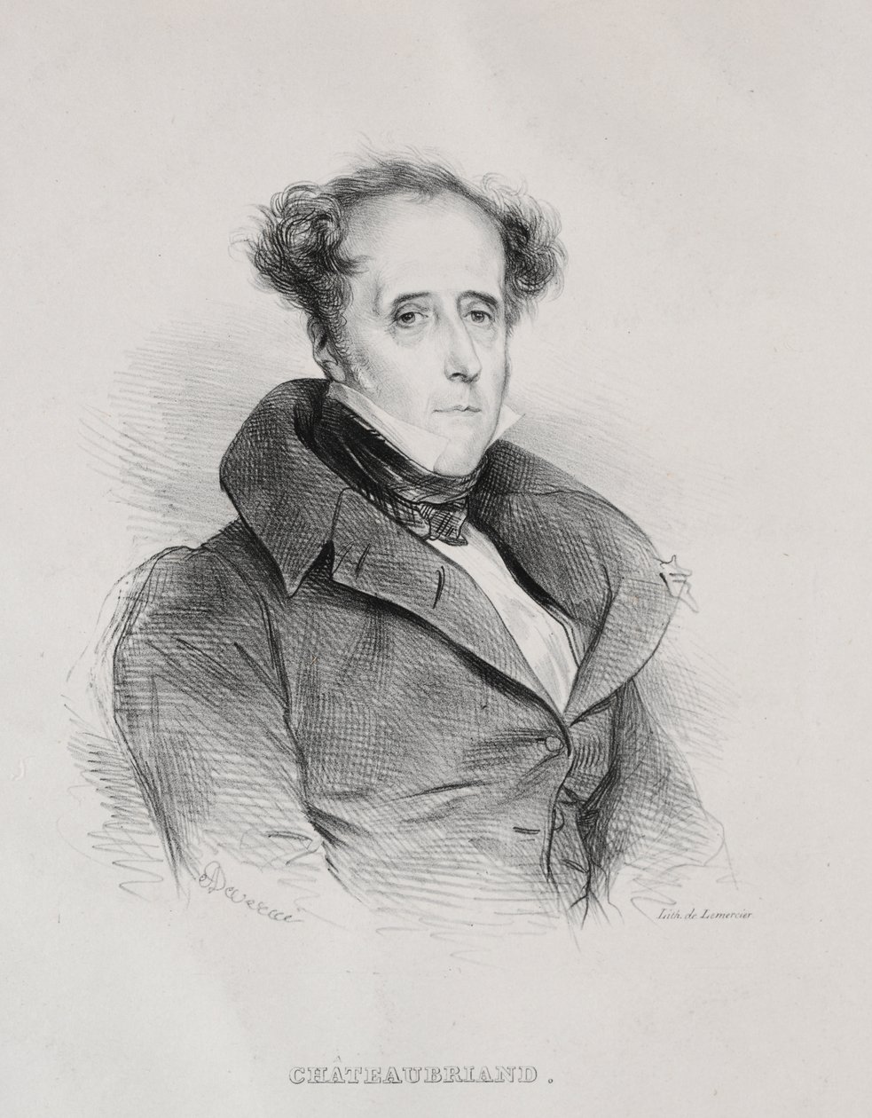 François René Auguste Victome de Chateaubriand von Achille Devéria
